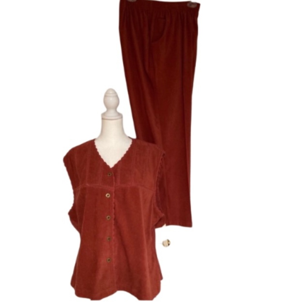 NWT Koret Matching Vest XL & Pants Size 12